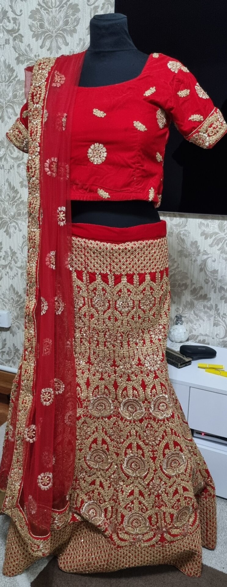 Red lengha suit