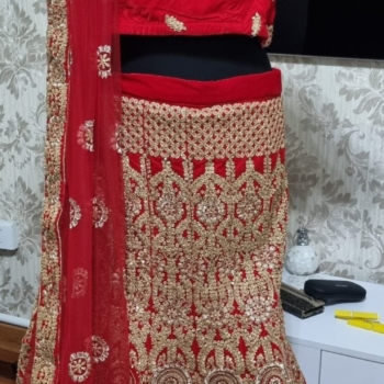 Red lengha suit