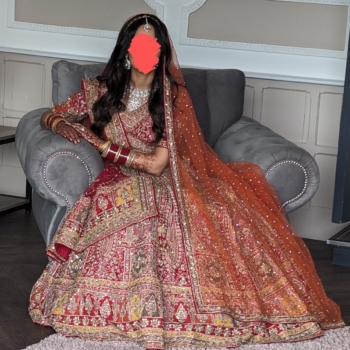 Beautiful Indian Wedding Lengha with 2 dupattas